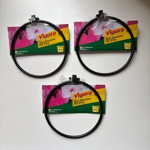 NWT Vigoro 6 in Wall Mounted Plant Pot Ring Set of 3